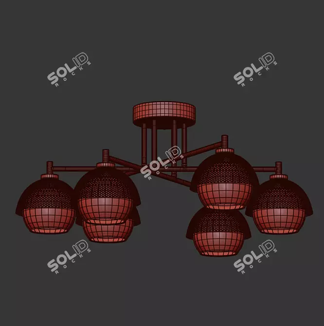 Jade Lumion Chandelier 3D model image 2