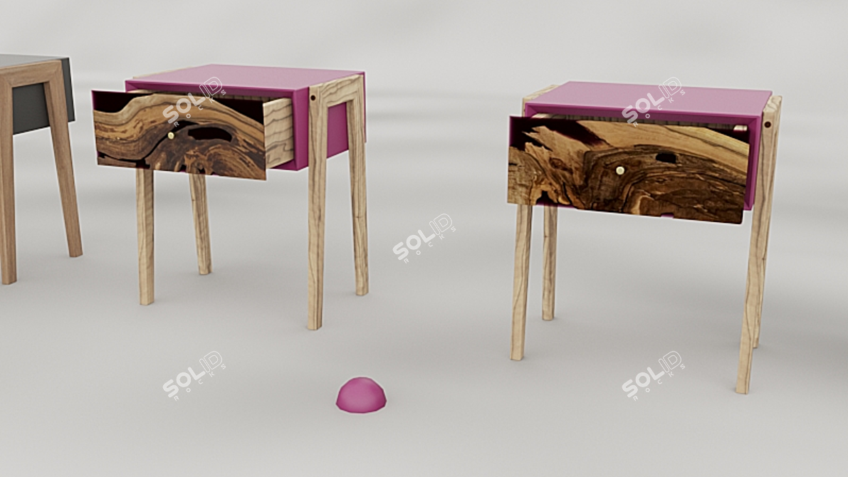 Resin Nightstand: Sleek and Functional 3D model image 6