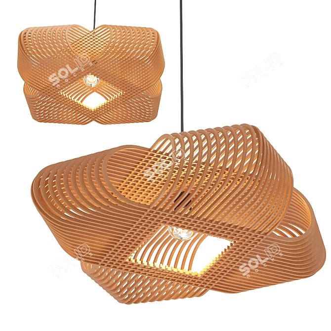 Ethereal Oval Suspension Light 3D model image 1