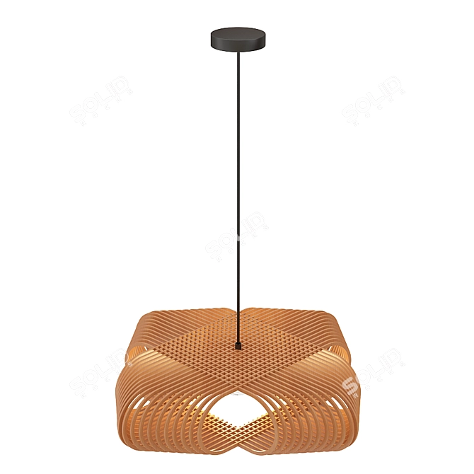 Ethereal Oval Suspension Light 3D model image 2