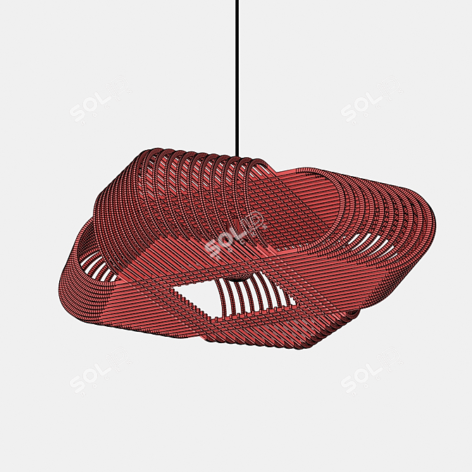 Ethereal Oval Suspension Light 3D model image 3