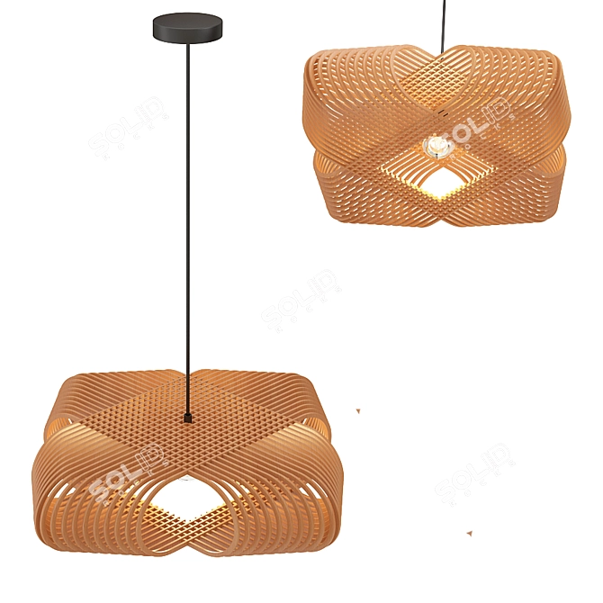 Ethereal Oval Suspension Light 3D model image 5