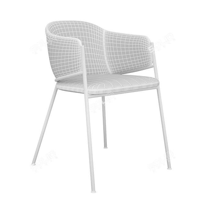 Luxurious Bluvel Dining Chair 3D model image 6