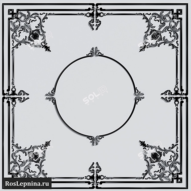 Elegant Ceiling Design GR-6006R 3D model image 5