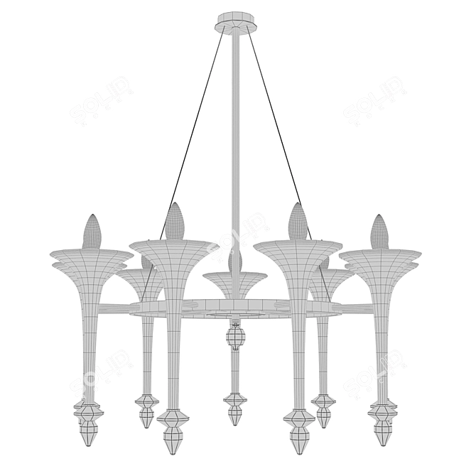 Sigma L2 Luxury Crystal Chandelier 3D model image 2