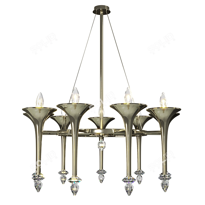 Sigma L2 Luxury Crystal Chandelier 3D model image 4