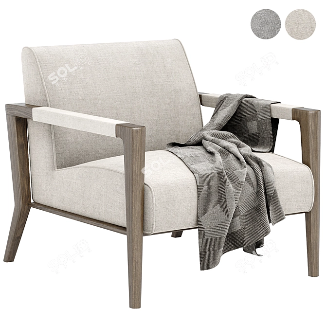 Elegant PIANPIAN Armchair 3D model image 1