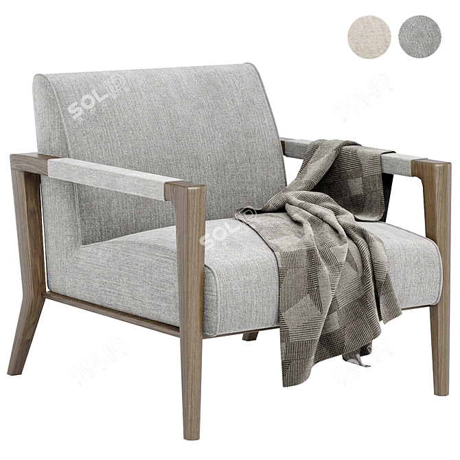 Elegant PIANPIAN Armchair 3D model image 2