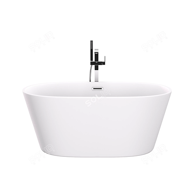 Modern Freestanding Acrylic Bath - BelBagno BB202 3D model image 1