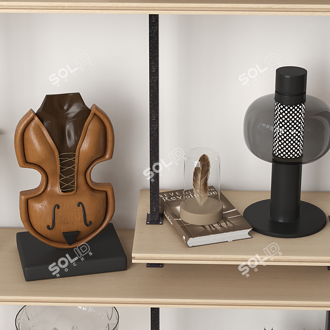 Sleek Airport Display Shelves 3D model image 4