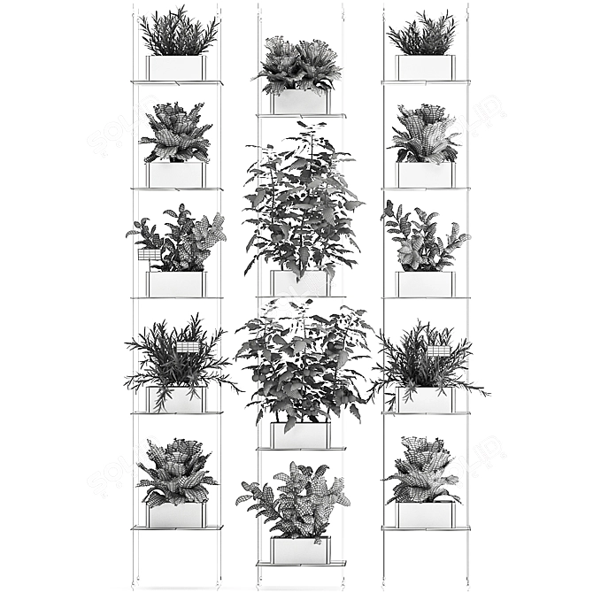 Vertical Greenery: Kitchen Garden & Exotic Plants 3D model image 7