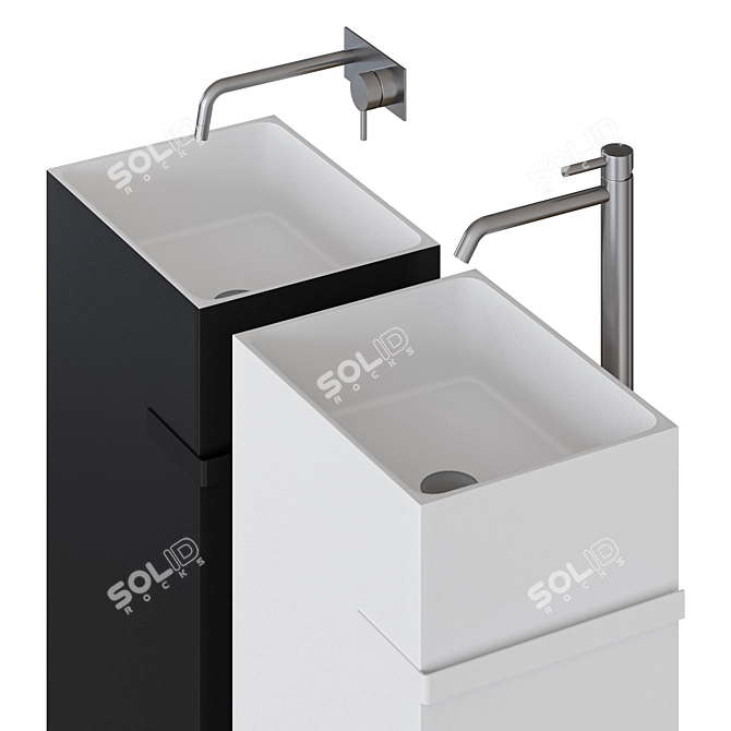 Sleek and Stylish: FUSTO Floor-standing Sink 3D model image 3