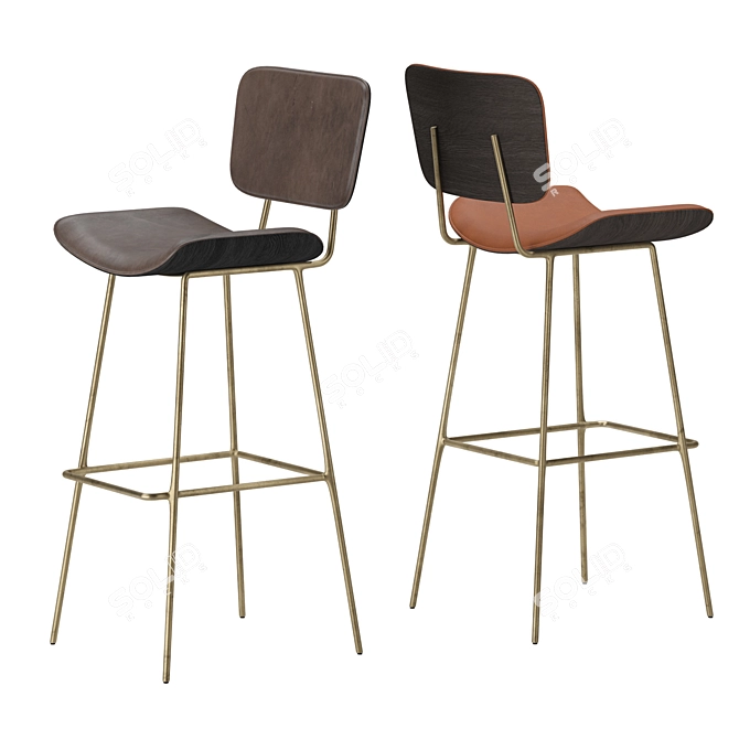Cojo Bar Stool: Sleek and Stylish Seating 3D model image 1