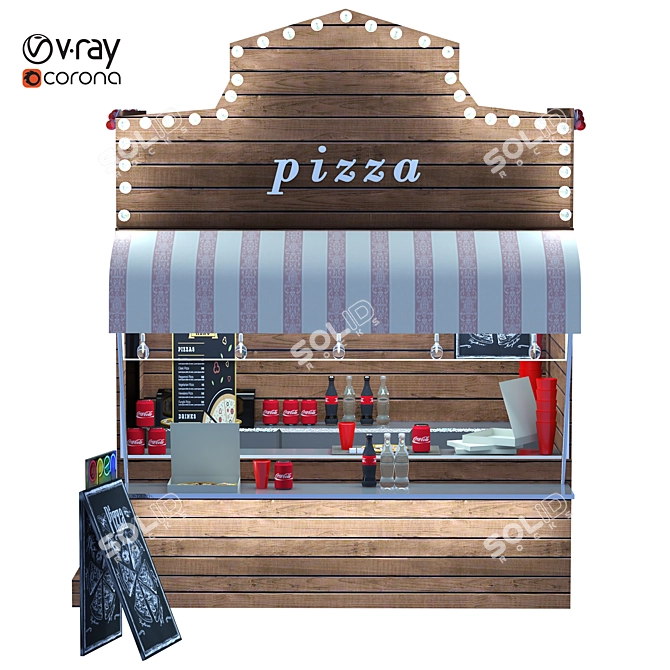 Modern Food Stand - 2015 Version 3D model image 3