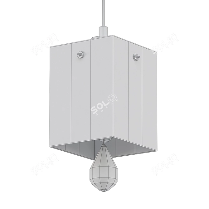 Elegant Crystal LED Pendant 3D model image 2