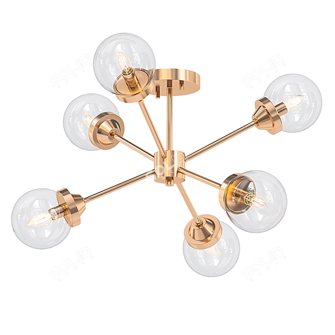 Radiant Elegance: Arnold 25" Gold Sputnik 3D model image 1