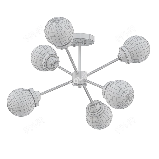 Radiant Elegance: Arnold 25" Gold Sputnik 3D model image 2