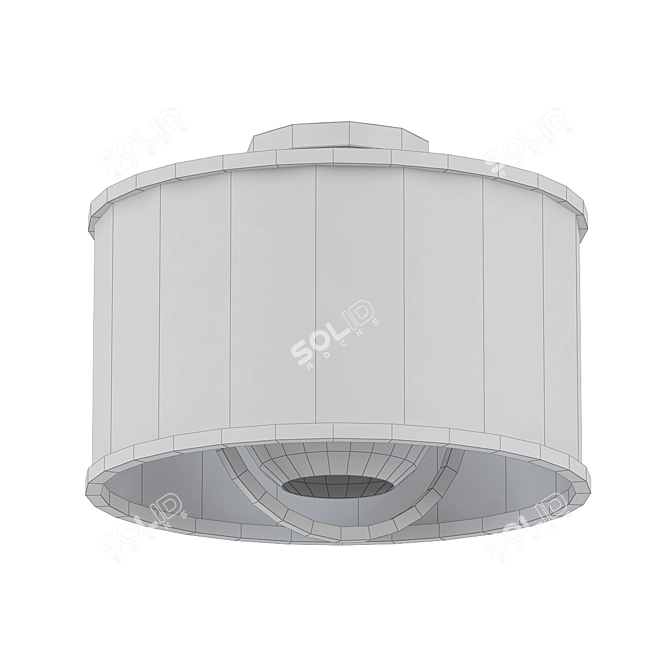 Carlyn 14" Warm Brass Ceiling Light 3D model image 2