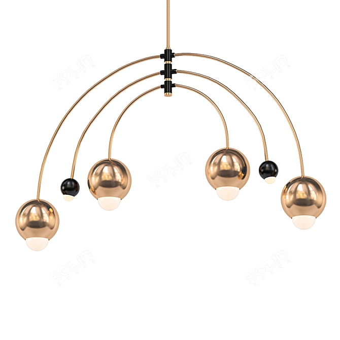 Elegant Willow Pendant 3D model image 1