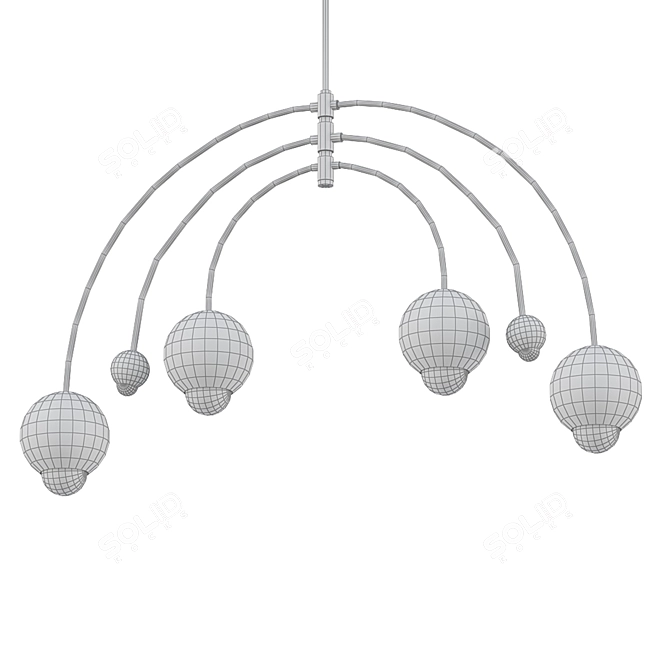 Elegant Willow Pendant 3D model image 2