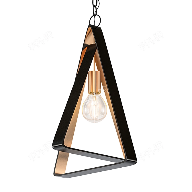 Luxe Bronze & Gold Pendant 3D model image 1