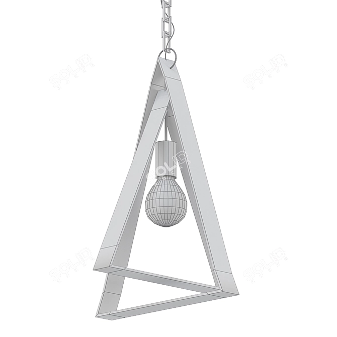 Luxe Bronze & Gold Pendant 3D model image 2