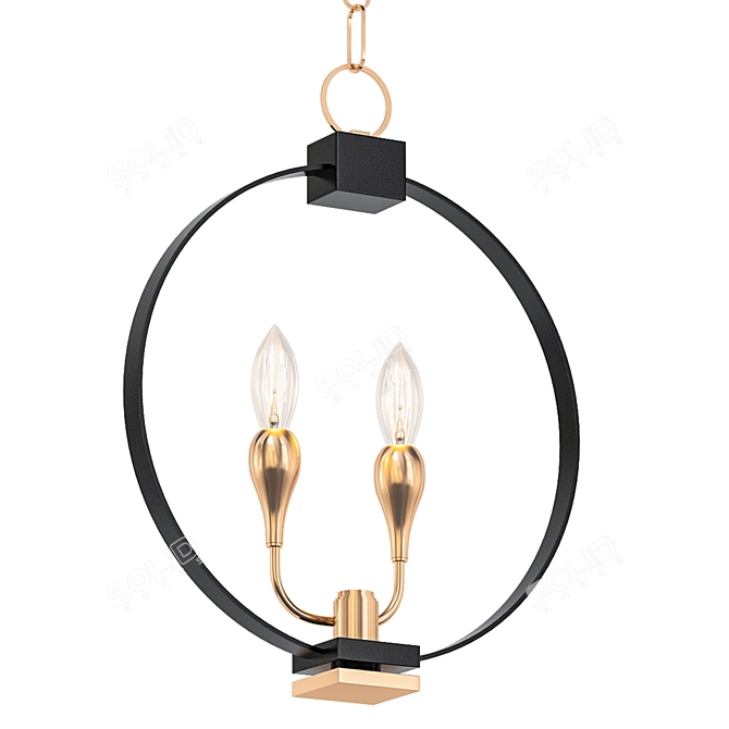 Vintage Old Bronze Mini Pendant 3D model image 1