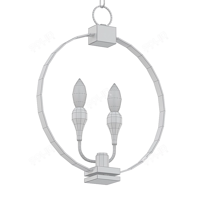 Vintage Old Bronze Mini Pendant 3D model image 2