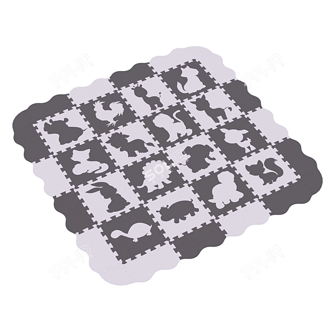 Kids Puzzle Mat Set-01 3D model image 4