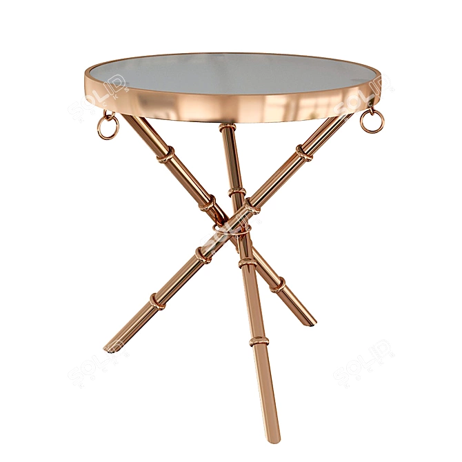 French Accent Side Table 3D model image 1
