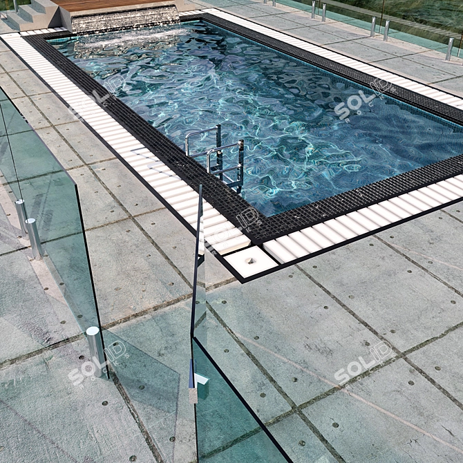 AquaVisio Pool with Balustrade 3D model image 2