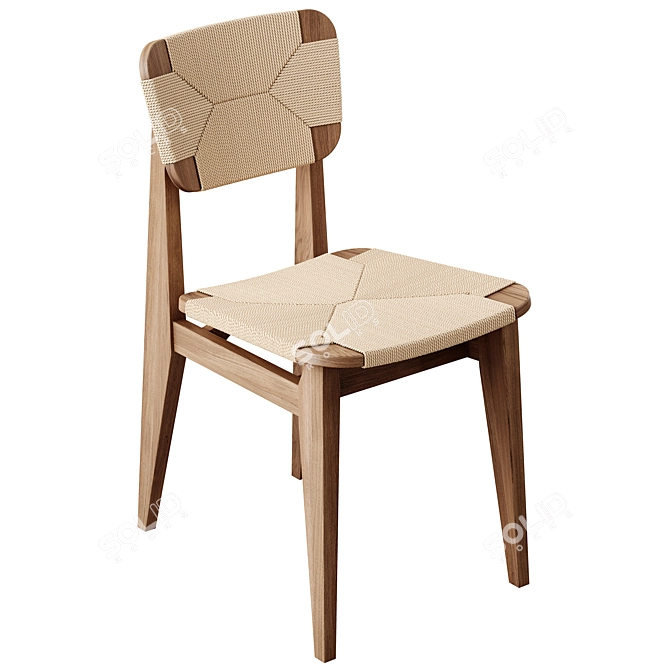 GUBI C-Chair Dining Chair 3D model image 3