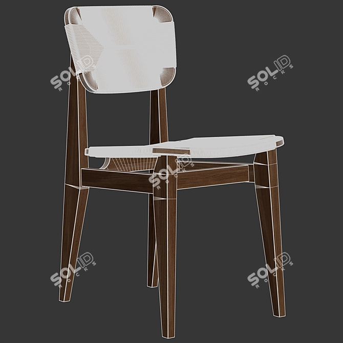 GUBI C-Chair Dining Chair 3D model image 5