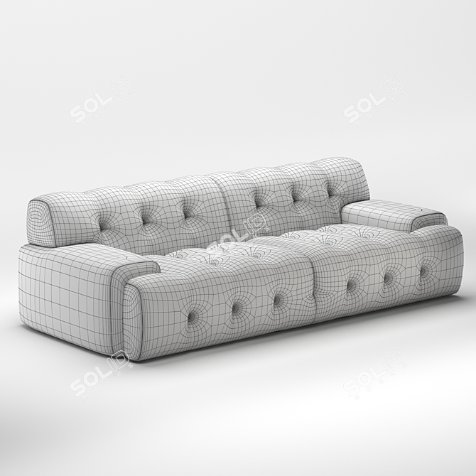 Luxury Blogger 3-Seat Sofa 3D model image 4