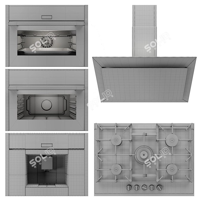 Sleek Neff Kitchen Ensemble 3D model image 4