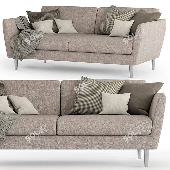  Stylish Grey Sofa - Sits BETTY 3D model image 2