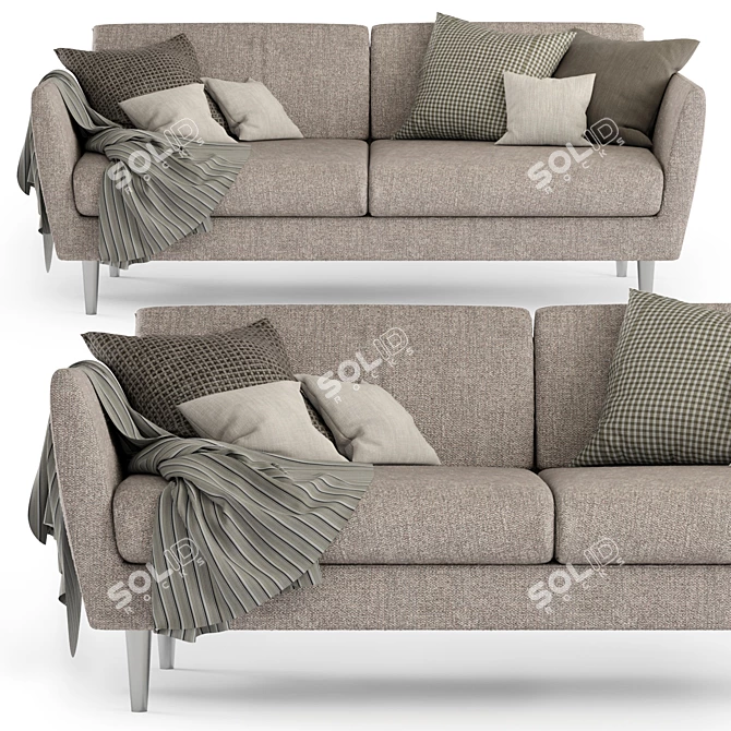  Stylish Grey Sofa - Sits BETTY 3D model image 3