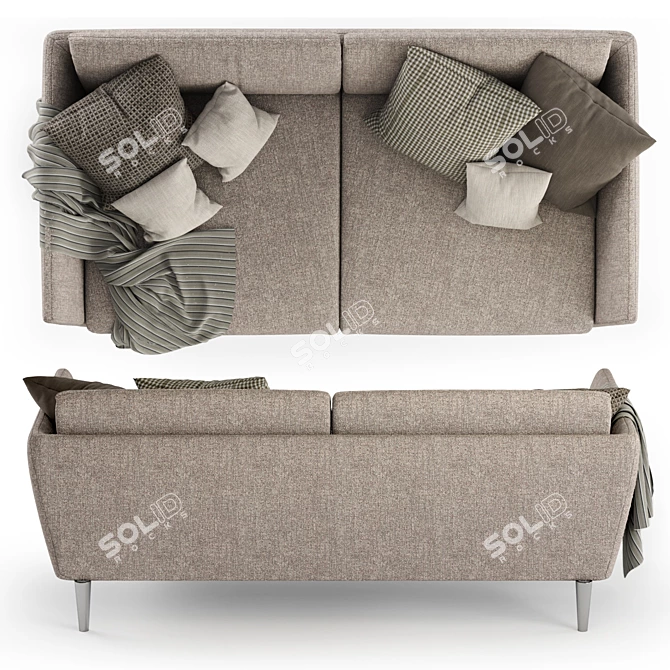  Stylish Grey Sofa - Sits BETTY 3D model image 4