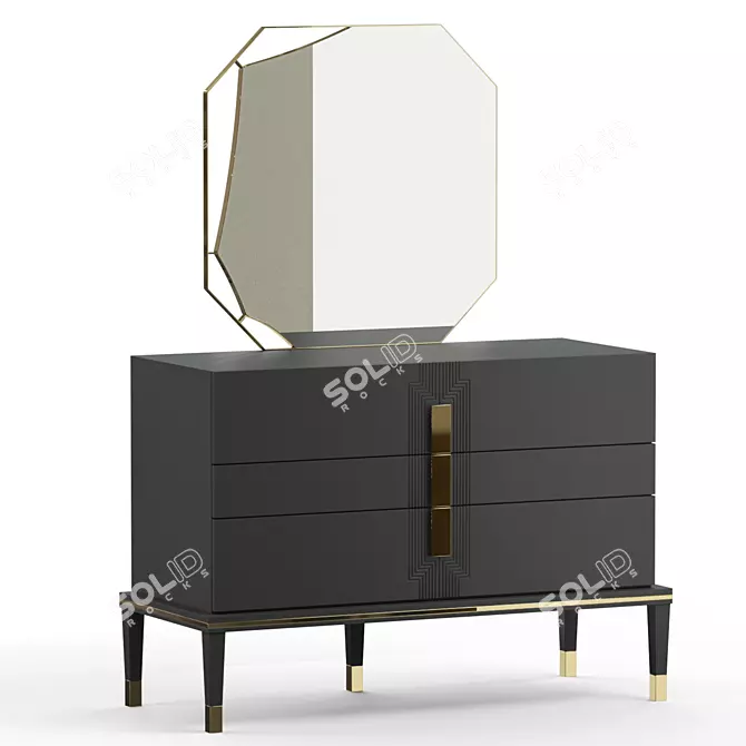 Elegance in Simplicity: Moismobilya Pablo Dressing Table 3D model image 1