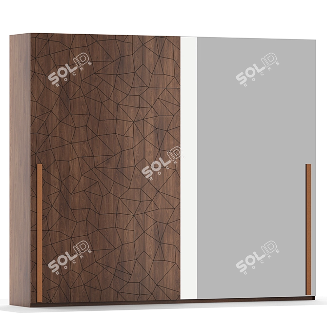 Elegant Petra Wardrobe: Organize in Style 3D model image 1