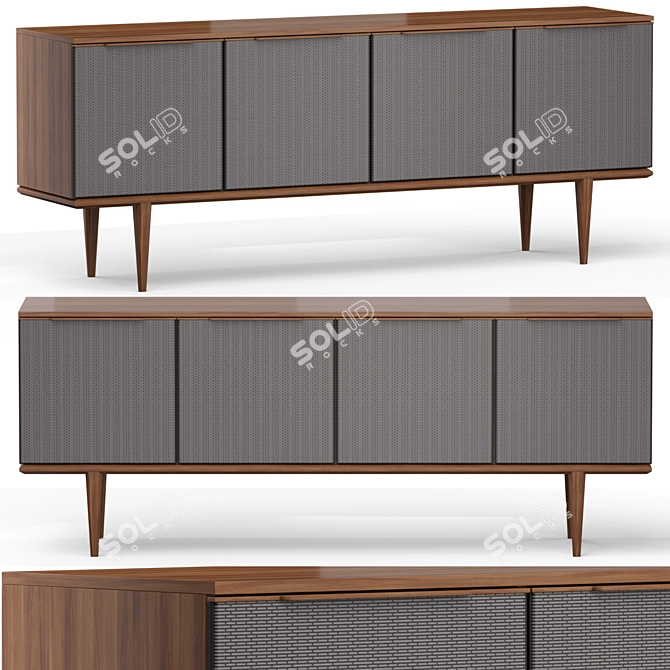 Elegant Punto Sideboard by Moismobilya 3D model image 1