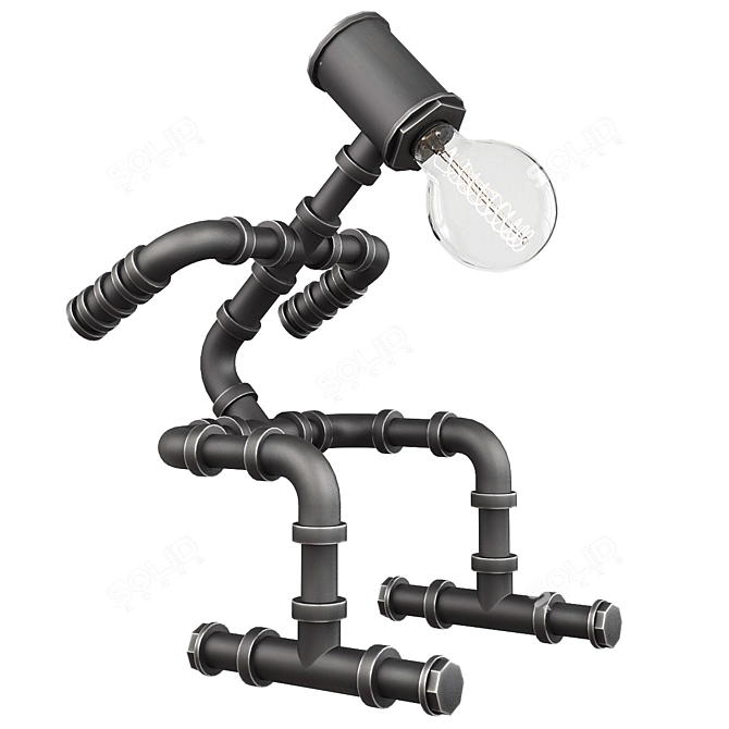 Wholesale Robot Pipe Lamp - Futuristic Industrial Lighting 3D model image 1