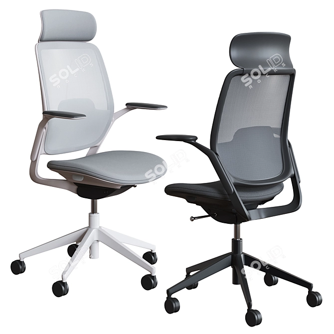 OrangeBox Eva Office Chair - Adjustable Height and Depth 3D model image 1