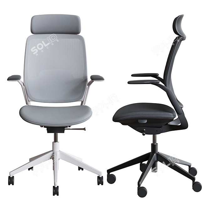 OrangeBox Eva Office Chair - Adjustable Height and Depth 3D model image 2