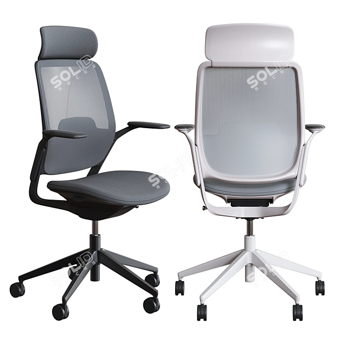 OrangeBox Eva Office Chair - Adjustable Height and Depth 3D model image 4