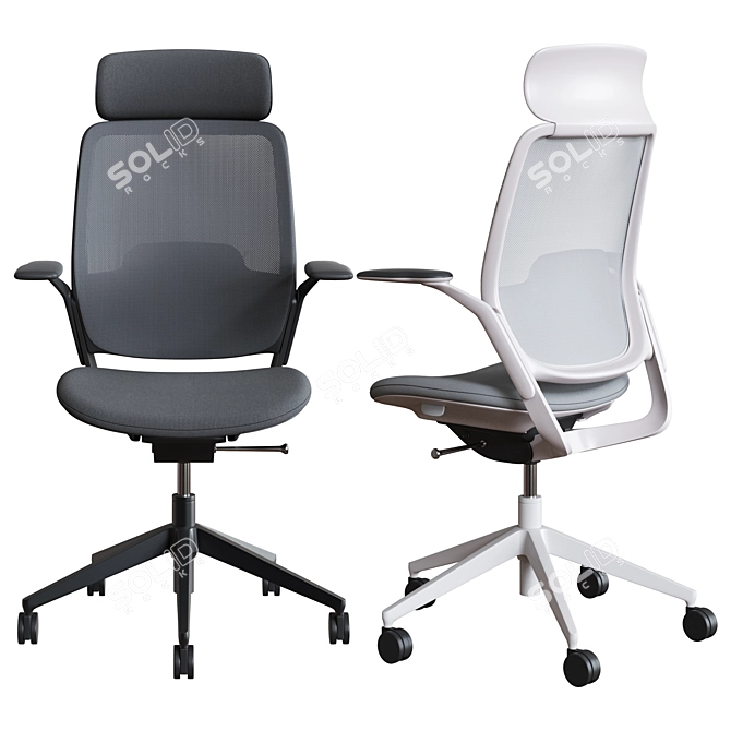 OrangeBox Eva Office Chair - Adjustable Height and Depth 3D model image 5