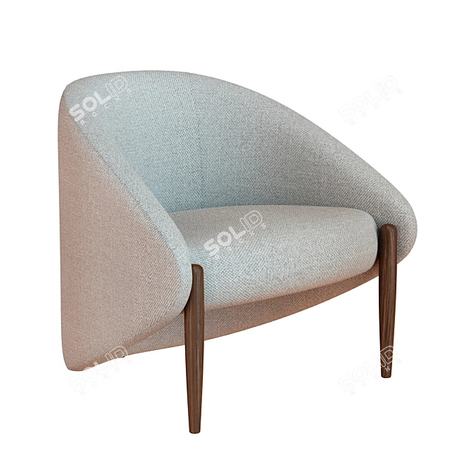 Roche Bobois Walrus Armchair: Stylish Comfort for Your Home 3D model image 1