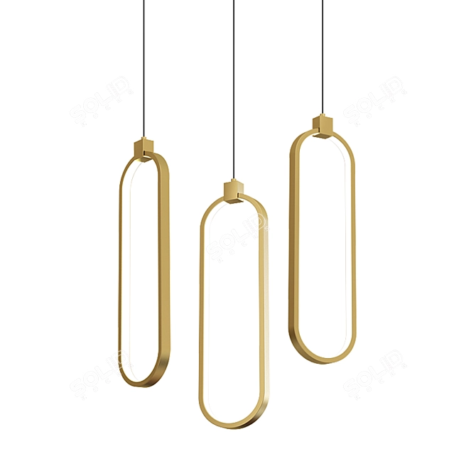 Schuller Colette Gold Pendant 3D model image 1