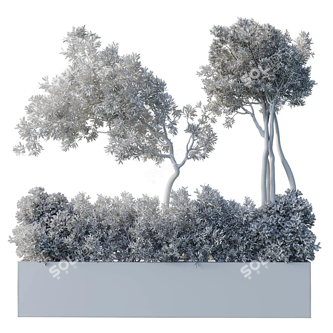 Metal Vase Pot Collection 139: Indoor Outdoor Garden 3D model image 3