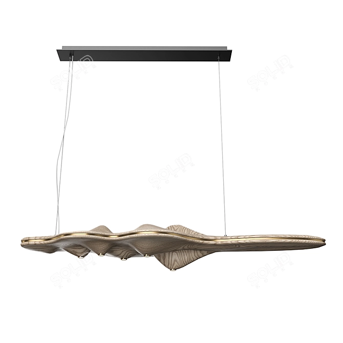 Lampatron Hills L - 5 Light Wooden Ceiling Lamp 3D model image 1